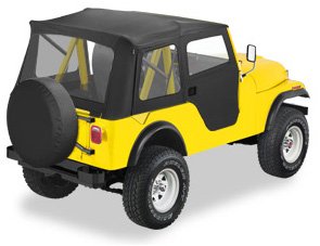 Bestop Supertop Classic - Jeep '55-75 CJ5 / '52-62 M38A1 (Black Denim; Clear Windows)