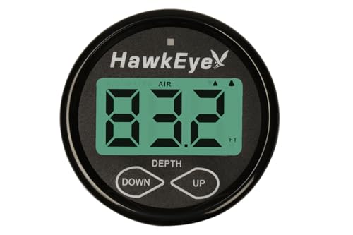 HawkEye DT2BX-TM In-Dash Depth Sounder with Air and Water Temperature (Includes Transom Mount Transducer)