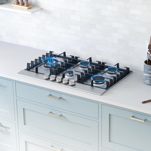 Rangaire RCG301S 30" Gas Cooktop - Stainless Steel, Sealed Burners, Cast Iron Grates, Die Cast Metal Burner Controls