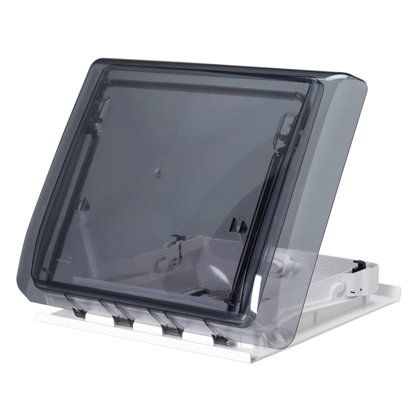 MAXXAIR SKYMAXX 00-97510 Skylight Plus Manual Lift lid with 3 Open Positions -White Interior Frame with LED Lighting