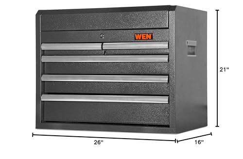 Wen 26-Inch Premium Tool Chest with Heavy Duty 21-Gauge Powder-Coated Steel Construction (GG261T)