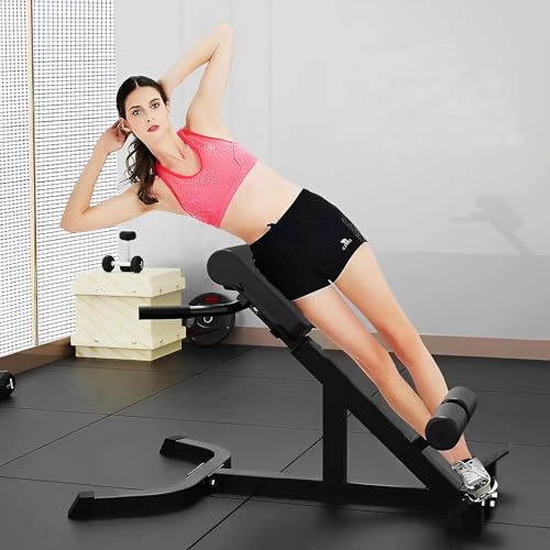 ComMax Roman Chair Back Hyperextension Bench Adjustable Back Exercise Machine Home Gym Workout Equipment for Abs and Glute