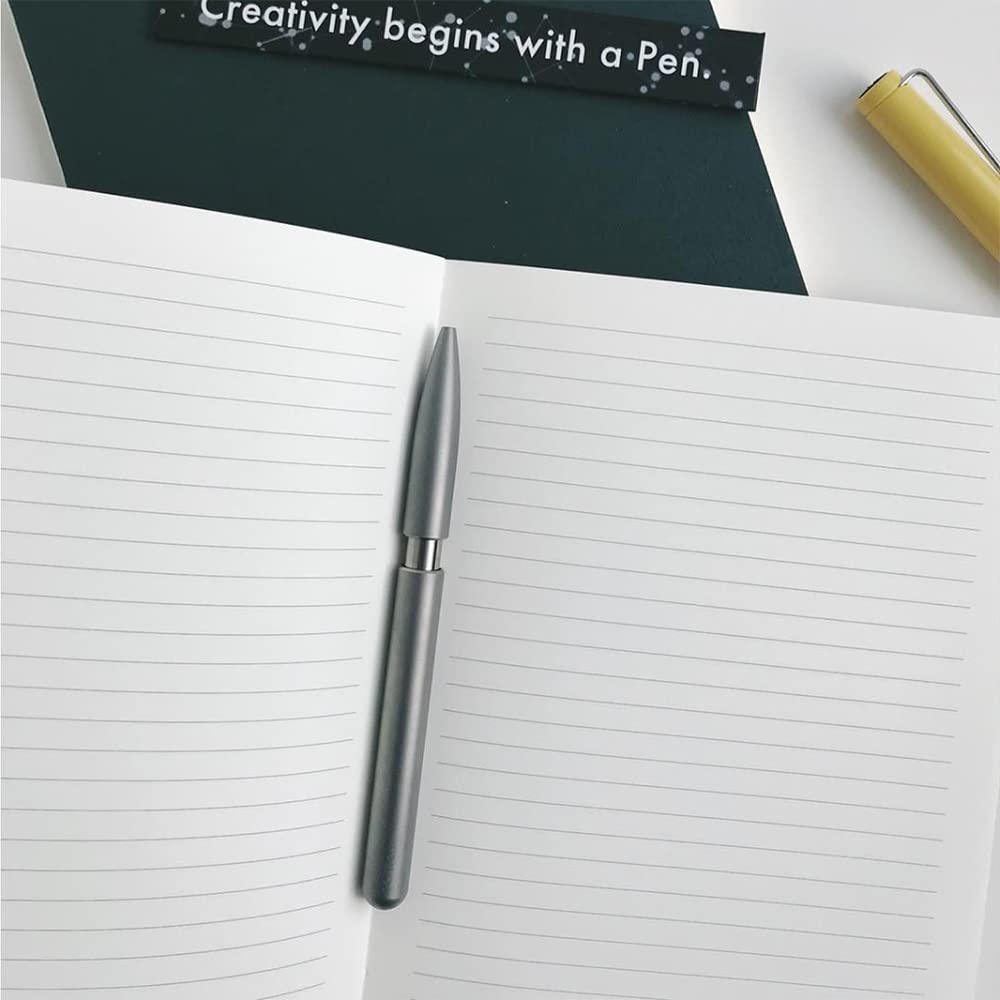 stilform 200036 Ballpoint Pen - Patented Sliding Cap with Magnetic Mechanism - Matt Titanium