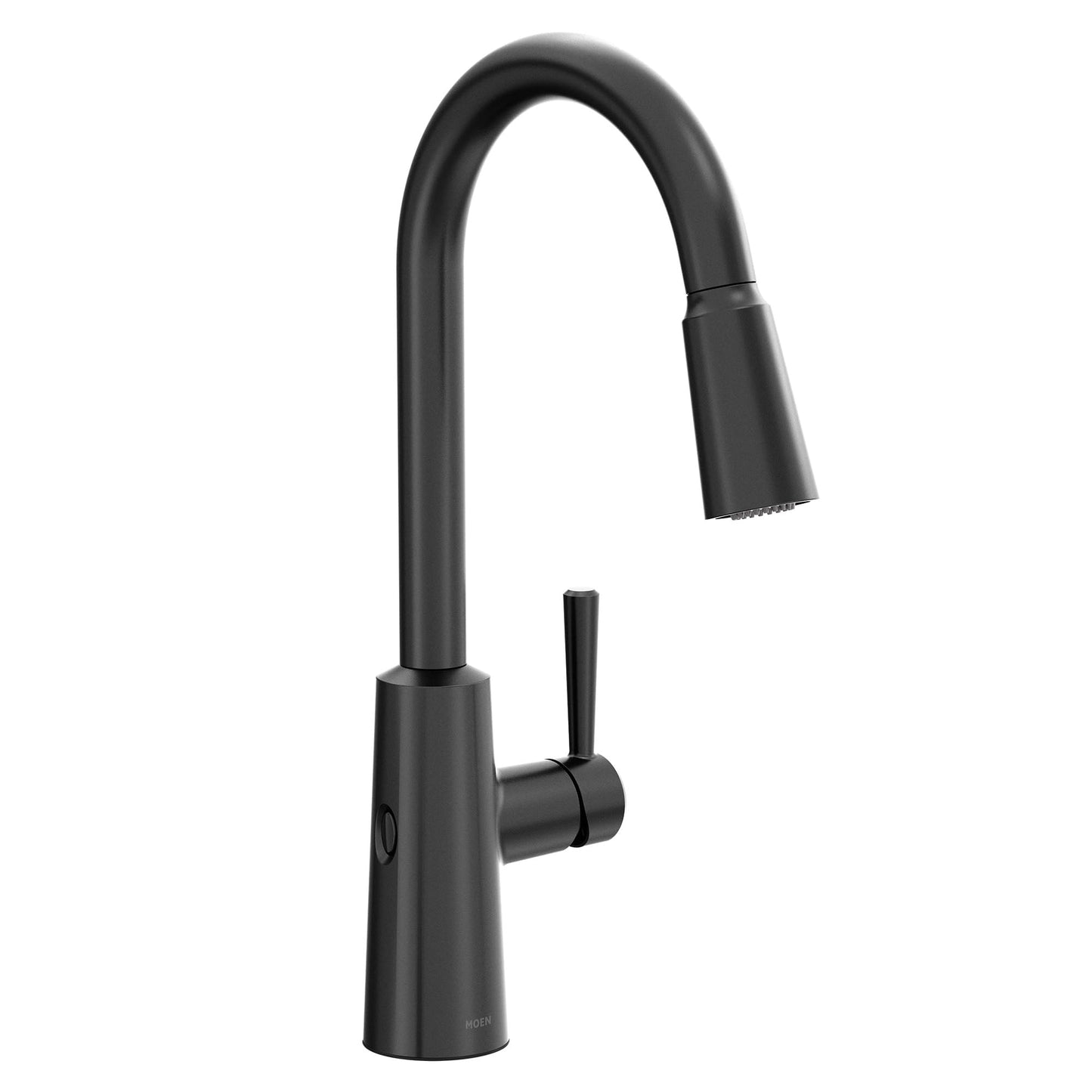 Moen Riley Matte Black Motionsense Wave Sensor Touchless One Handle Pulldown Kitchen Faucet Featuring Power Clean, 7402EWBL