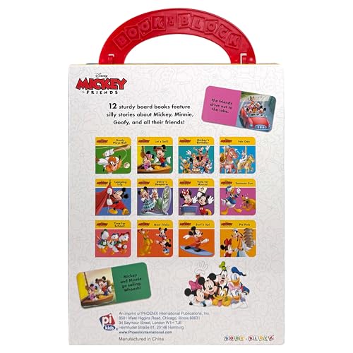 Mickey Mouse & Friends Mickey, Minnie and More! - My First Library Board Book Block 12-Book Set - PI Kids