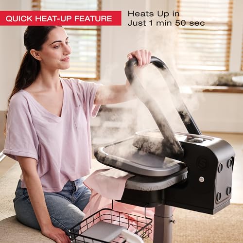 SINGER® Intelligent 2.0 Steam Press (1600W) – New Launch | Professional 20" Non-Stick Pressing Surface with Guided Digital Controls, 2 Steam Modes, Auto Shut-Off & 1000ml Tank – Silver/Black