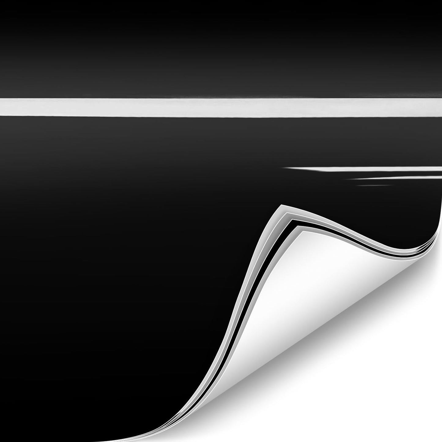 ColorFusion PPF by VViViD, Gloss Piano Black Dry Apply PPF Vinyl Car Wrap Roll 20ft x 5ft