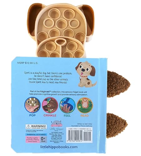 Fidgimals Little Puppy Animal Baby Book | Educational Children's Books, Sensory Board Book with Pop It Fidget Toys, Perfect Sensory Toys for Toddlers ... Books with Sensory Fidget Popper Animals)