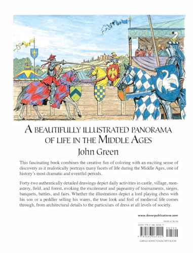 Life in a Medieval Castle and Village Coloring Book (Dover World History Coloring Books)