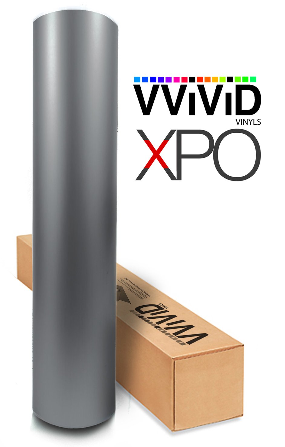 VViVID XPO Matte Medium Slate Dark Grey Vinyl Car Wrap Film Roll (50ft x 5ft (Full Car Wrap Roll))