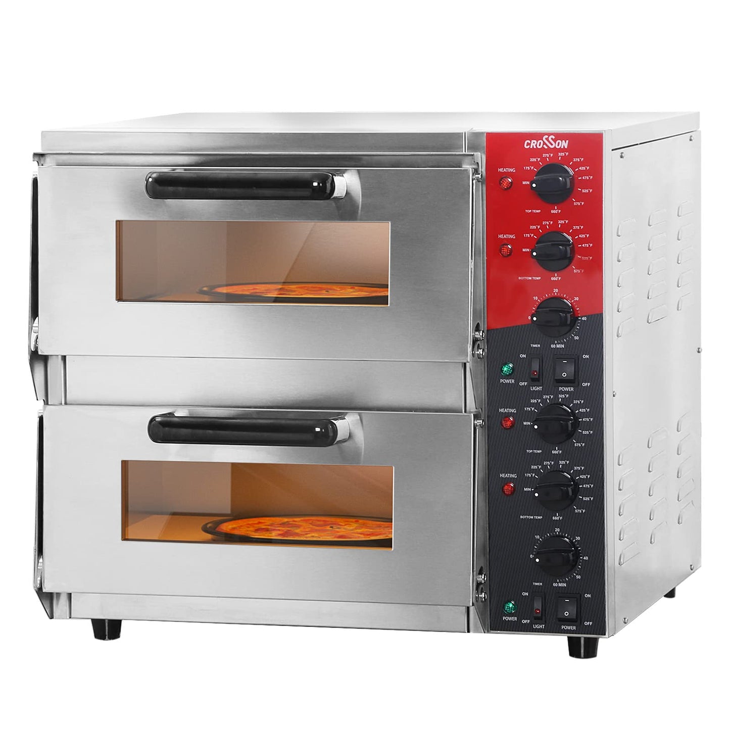 Hot Dog 7 Roller and Commercial Double Deck 16 inch Countertop Electric Pizza Oven