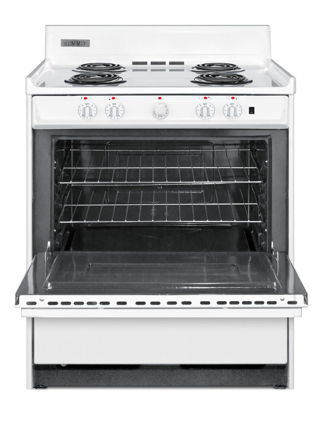 Summit WEM2171Q Kitchen Electric Cooking Range, White