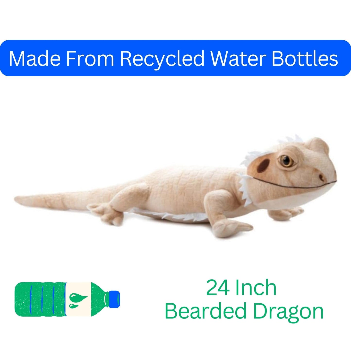 The Petting Zoo Bearded Dragon Stuffed Animal, Gifts for Kids, Wild Onez Zoo Animals, Bearded Dragon Plush Toy 24 inches