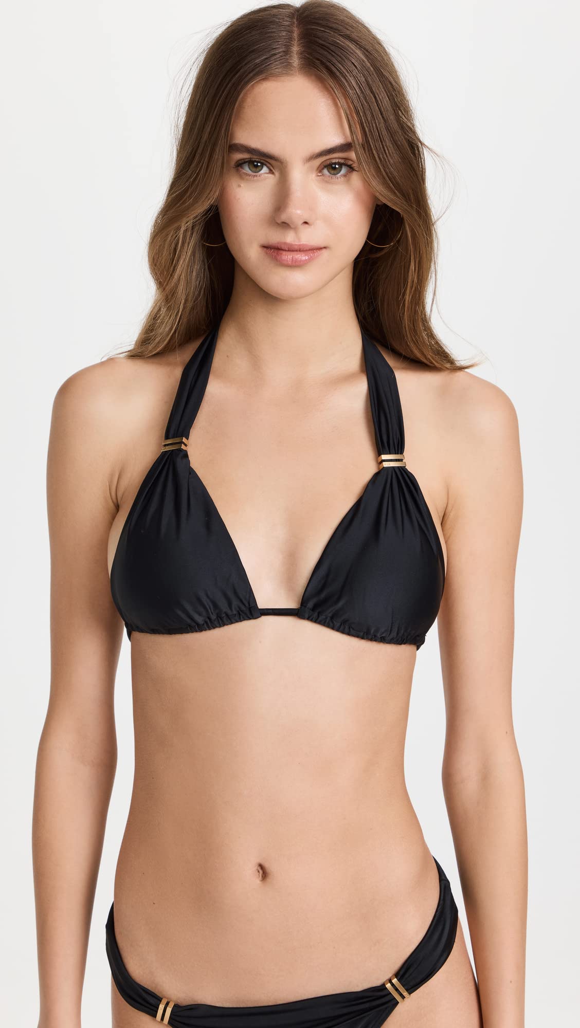 ViX Paula Hermanny Women's Bia Bikini Top, Black, M