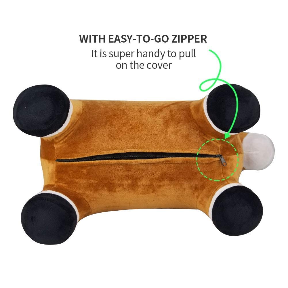INPANY Bouncy Horse Hopper for Toddlers - Hopping/Bouncing Horse, Inflatable Ride-on Animal Toy for Kids/Children - Plush Covered (Includes Pump)