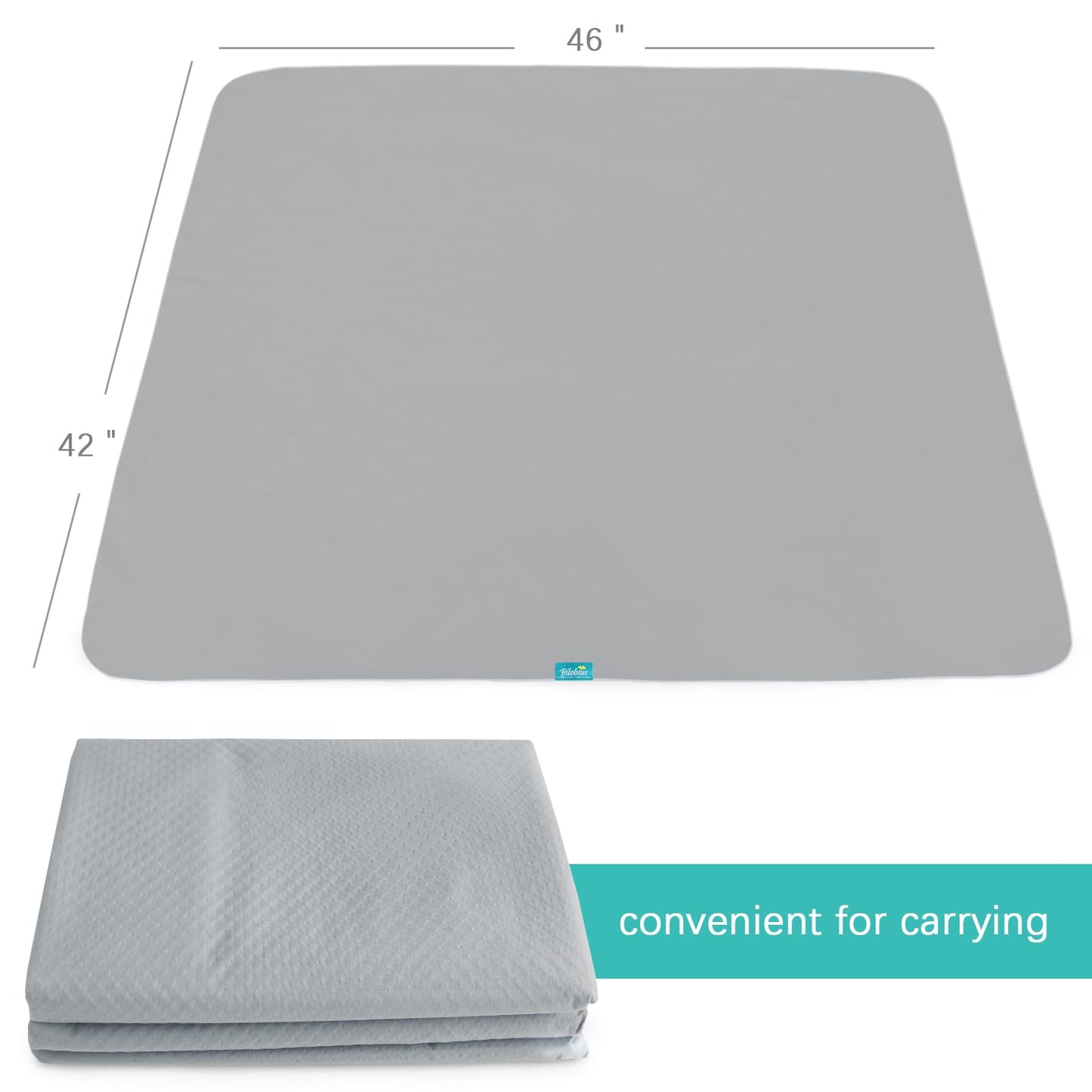 Splat Mat 2 Pack for Under High Chair & Arts & Crafts & Eating Mess, Waterproof 42''×46'' Baby Playtime Anti-Slip High Chair Mat for Floor or Table, Reusable & Portable Splash Mat