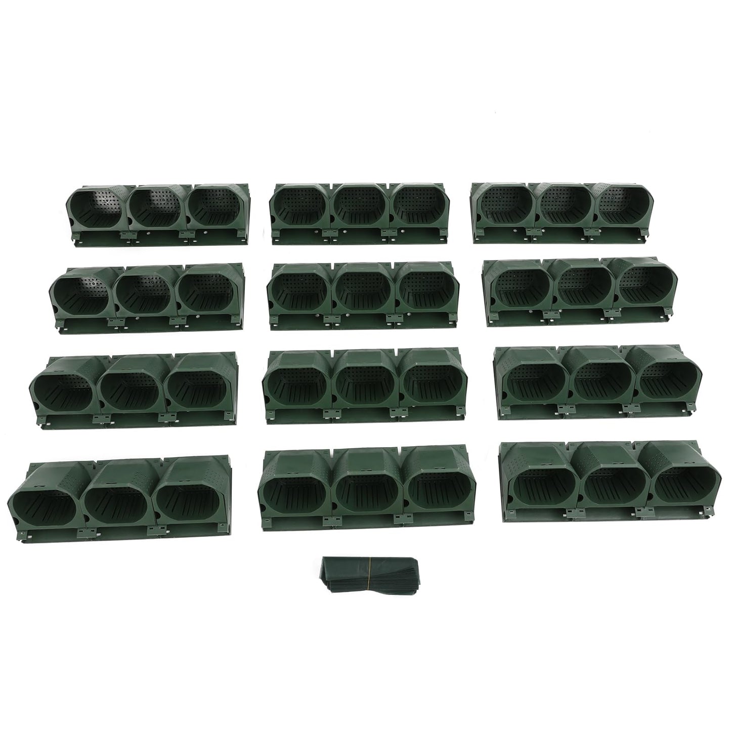 Self Watering Wall Planter | 36 Pots Vertical Garden Planter for Indoor Plants | Wall-Mounted Stackable wall planter | Hanging Plant Flower Pot Holder | 10.56 Fl Oz Each Individual Pot | Army Green