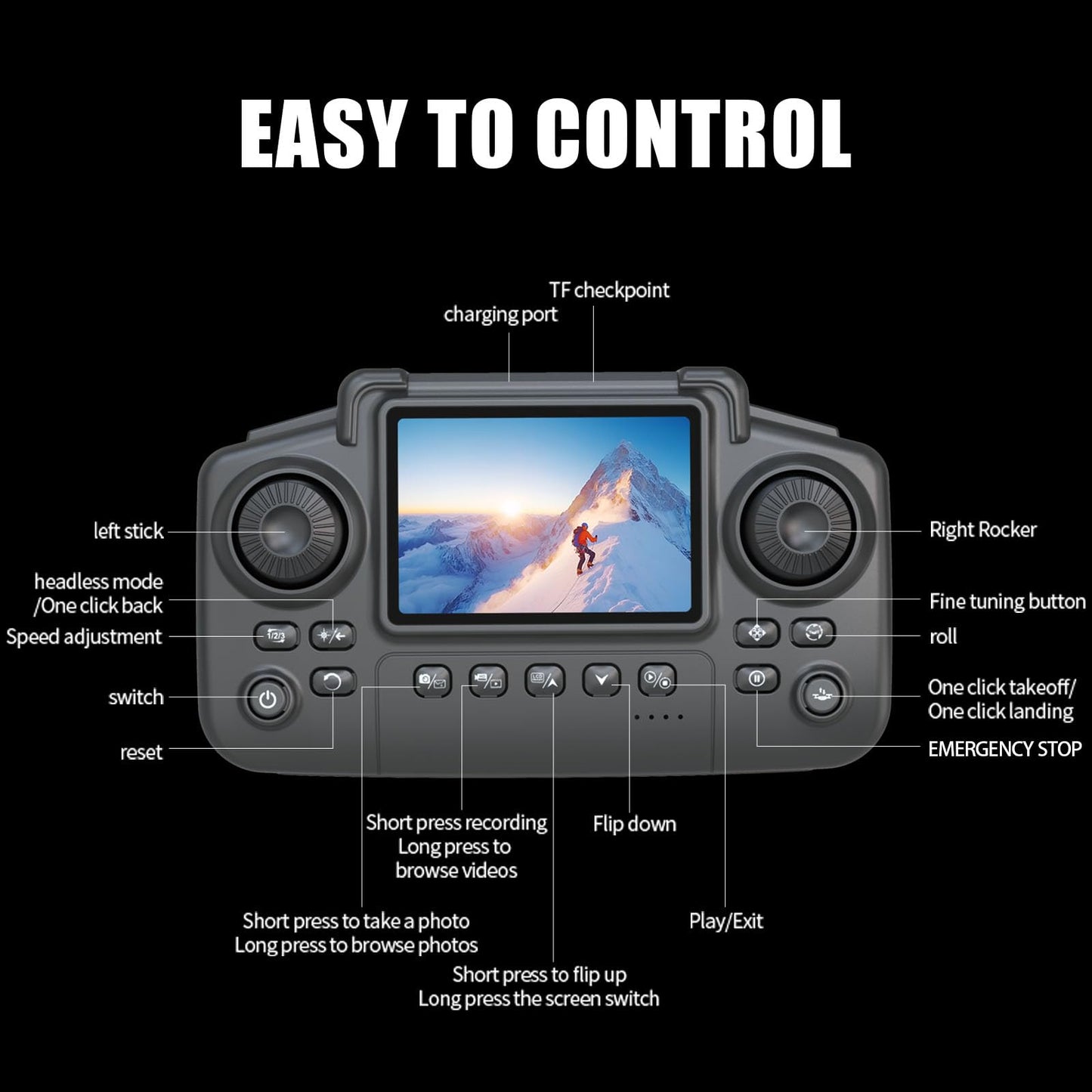 Weavixol Brushless Drone With Camera For kids And Beginner, Toy Drones With Screen On Controller, No Phone Needed, Entry-level Drone For Kid 8-12 With Auto Hover, Easy to Fly, One Click Take Off/Land, No FAA, Under 249g, 2 Batteries, SD Card