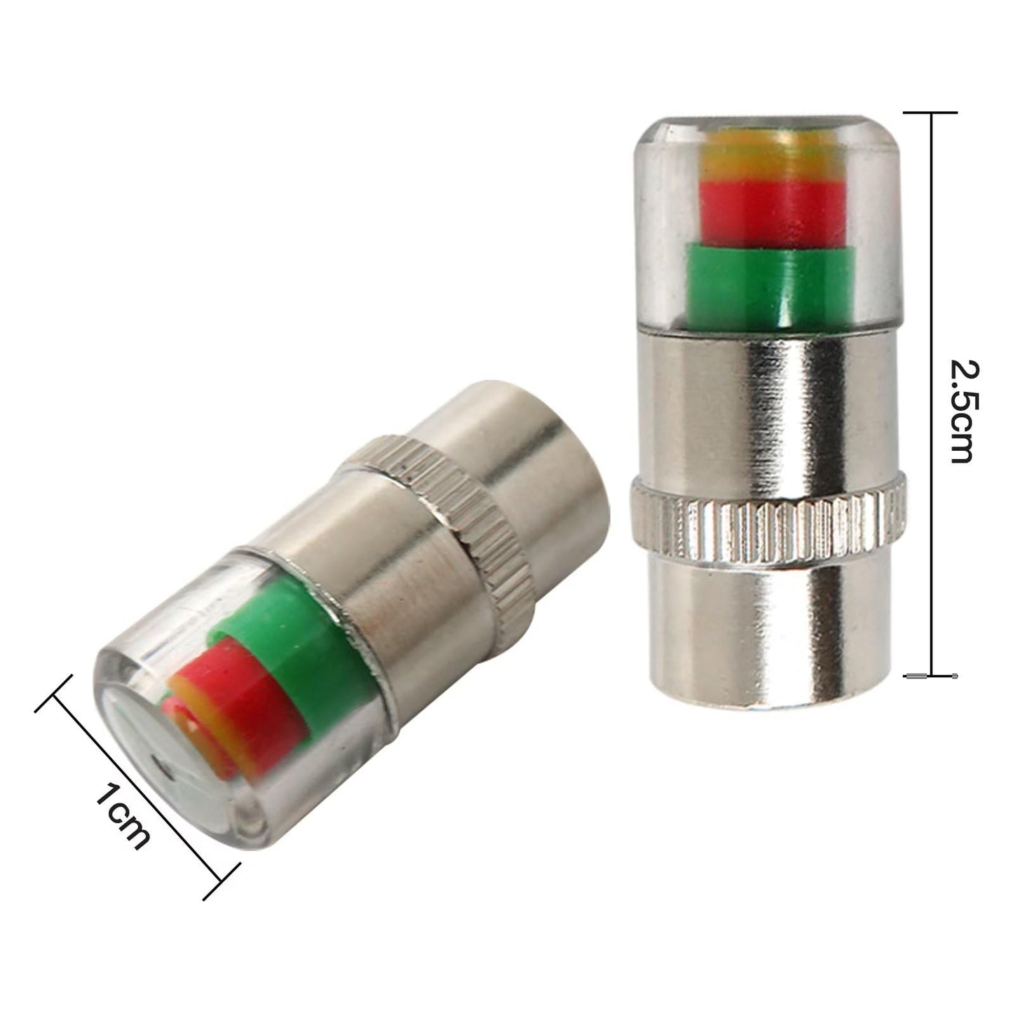 JRSHOME 8X New Update Tire Pressure Monitor Valve Stem Cap Sensor Indicator 30PSI 2.0 Bar Air Warning Alert Valve Pressure Diagnostic Tools Kit