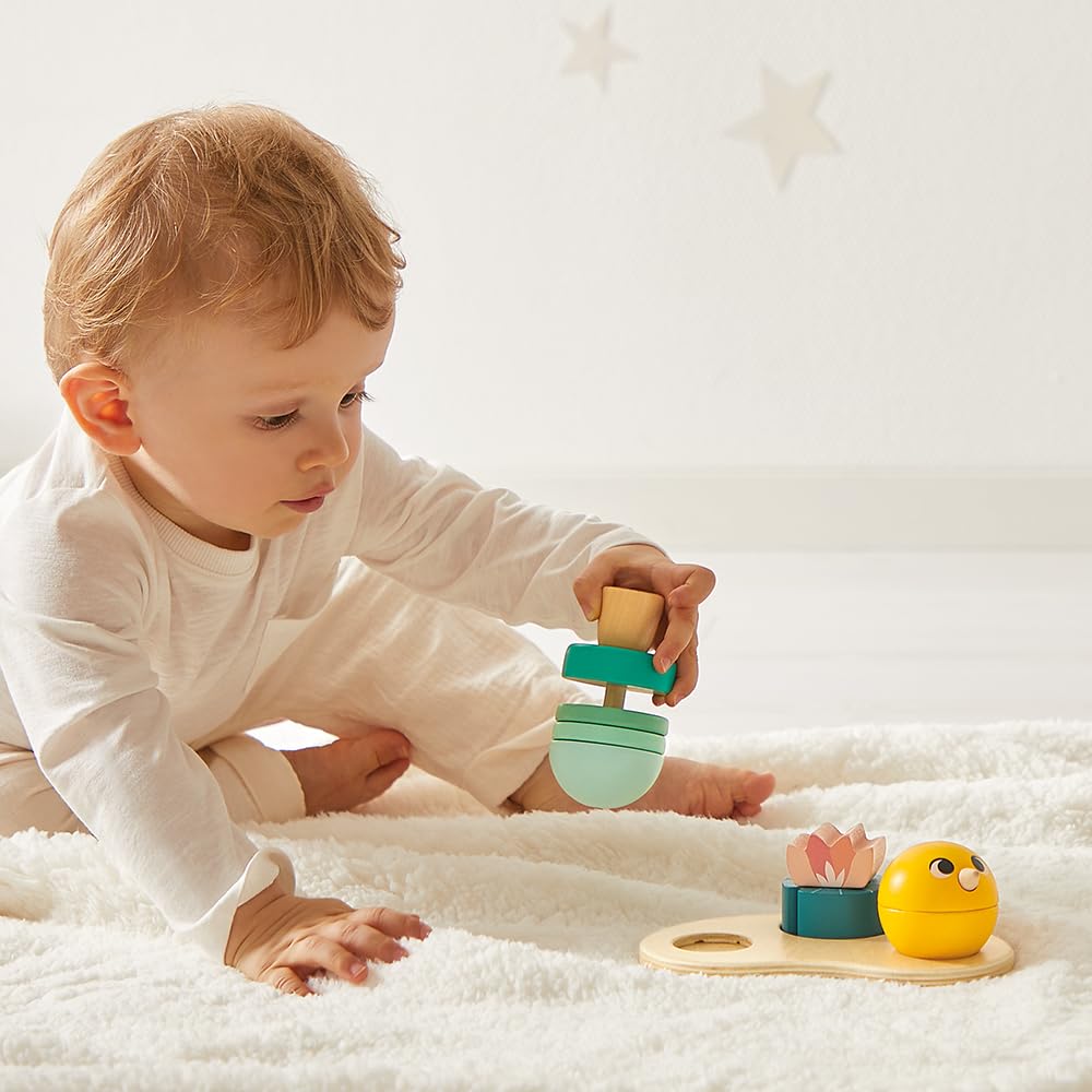 Janod - Baby Play Box - Children's Toy 18 Months - Stimulus Toys with Wooden Puzzle - Baby Motor Skills - Activity Toys and Psychomotor Development - from 18 Months - J04064