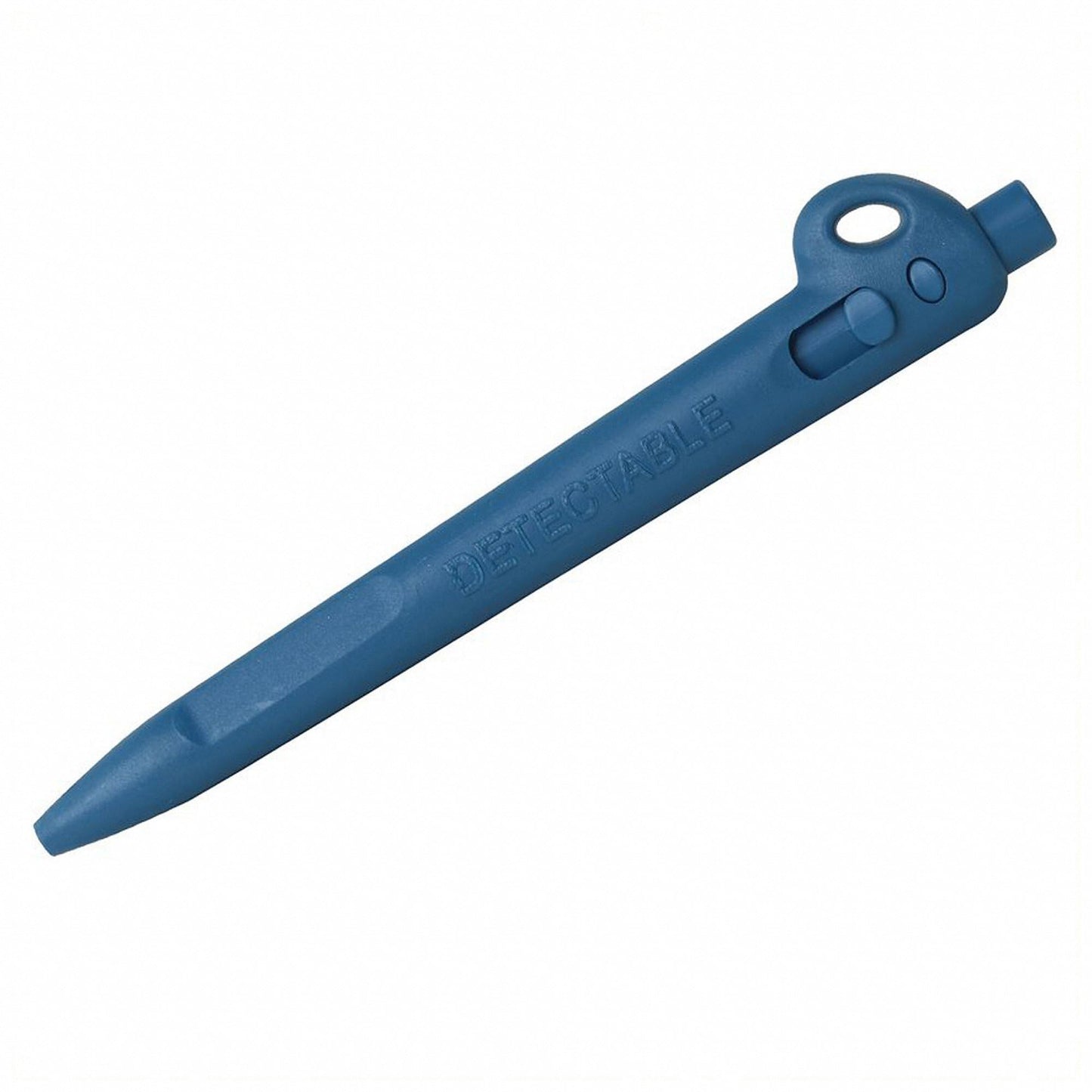 Metal Detectable Retractable Pens - All Blue Pen, Standard Blue Ink, With Lanyard Attachment, Pack of 50 pens
