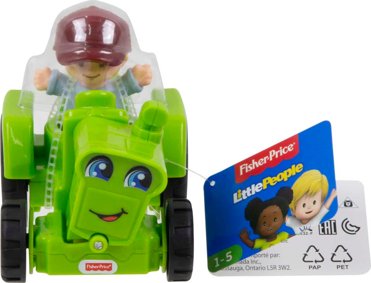 Fisher-Price Little People Toddler Toy Helpful Harvester Tractor, Farm Vehicle & Figure Set for Preschool Pretend Play Kids Ages 1+ Years