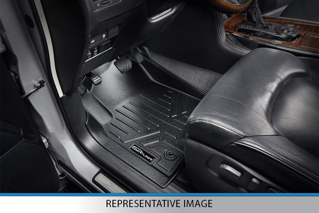 SMARTLINER Custom Fit Floor Mats 2 Rows and Cargo Liner Set Black Compatible with 2018-2022 Toyota Camry Hybrid Models Only