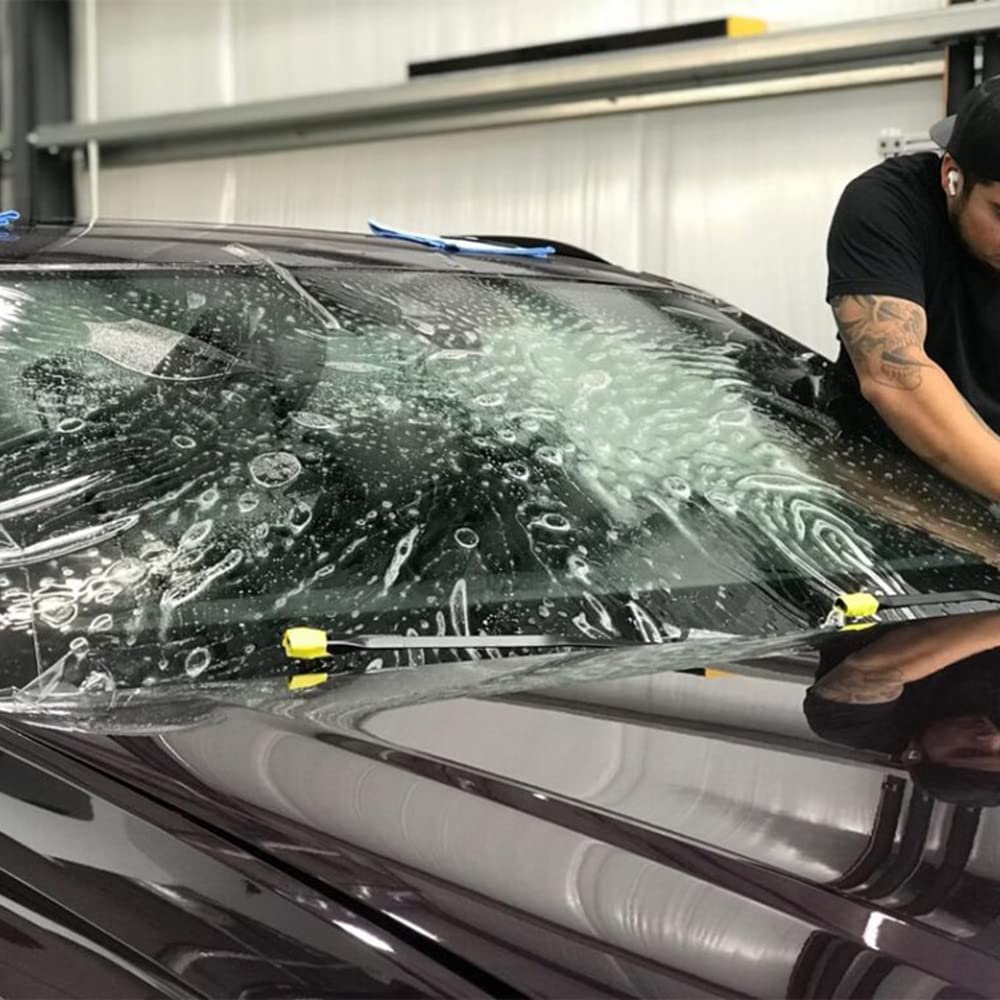 HOHOFILM Clear TPU Windshield Protection Film PPF Self Healing Scratchable & Stretchable Car Wrap Film for Front Window Glass (60"X79")