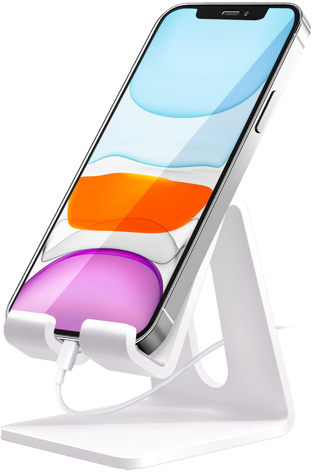 Crpich Acrylic Cell Phone Stand, Portable Clear Phone Stand for Desk, Compatible with Phone16 15 14 13 Pro Max Mini 12 11 Plus SE, Switch, Android Smartphone, Pad, Tablet, Desk Accessories