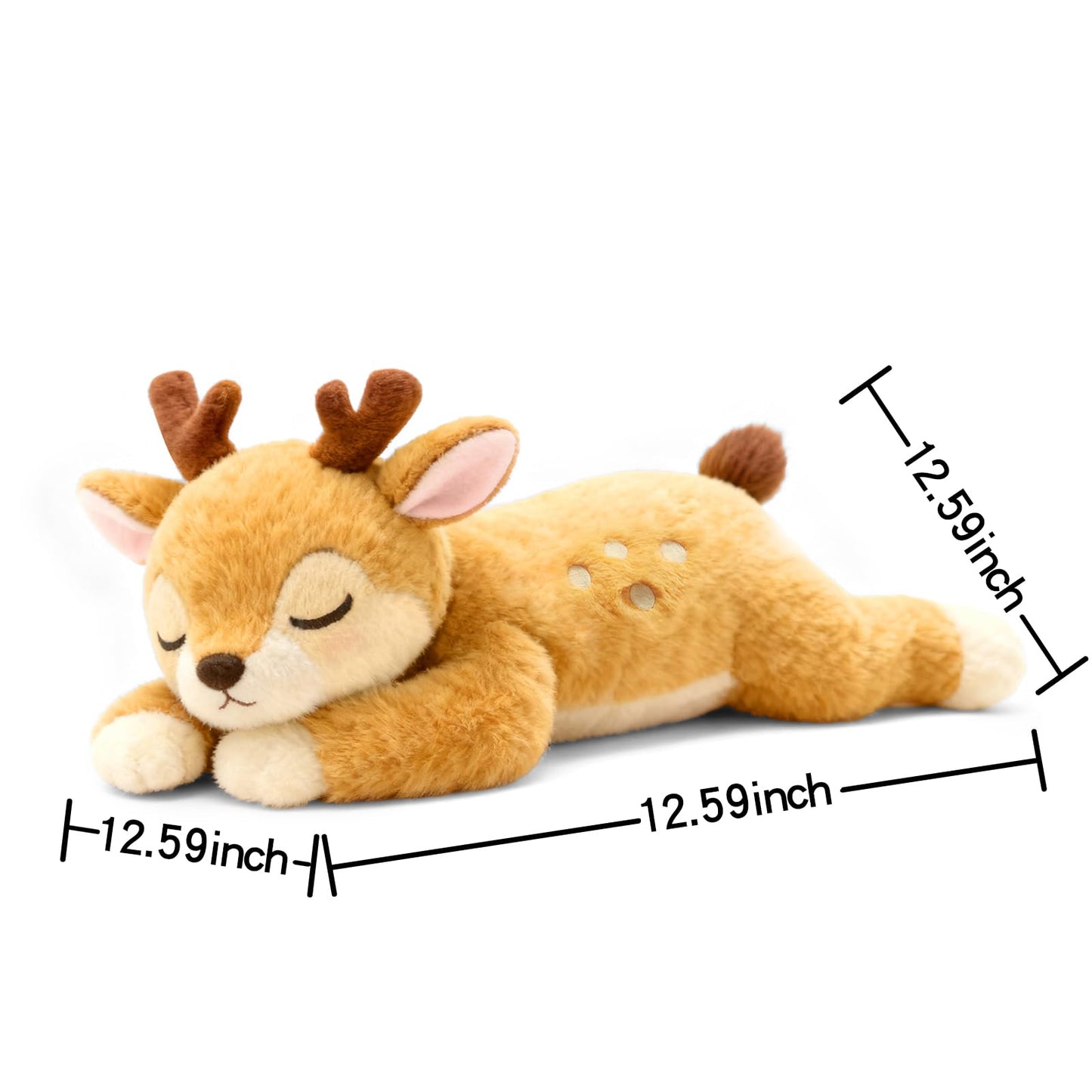 Lying Down Brown Fawn Stuffed Animal – Cute Plush Toy for Kids & Adults – Birthday Surprise & Room Decor – A Cuddly Companion for Everyday Hugs and Bedtime