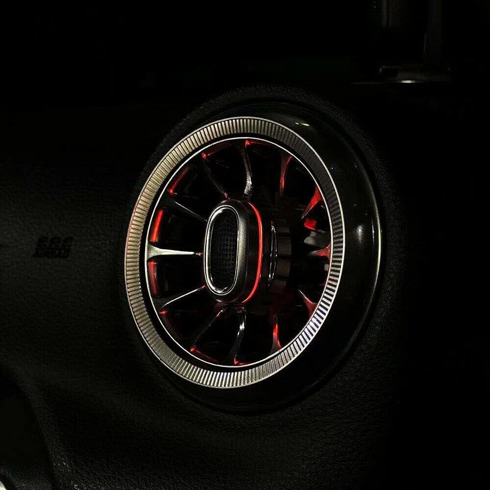 MAIKER 32 Color LED Atmosphere Light Air Vent LED Ambient Light Turbine Outlets Lamp Compatible with 2011-2017 Jeep Wrangler JK JKU-4pcs