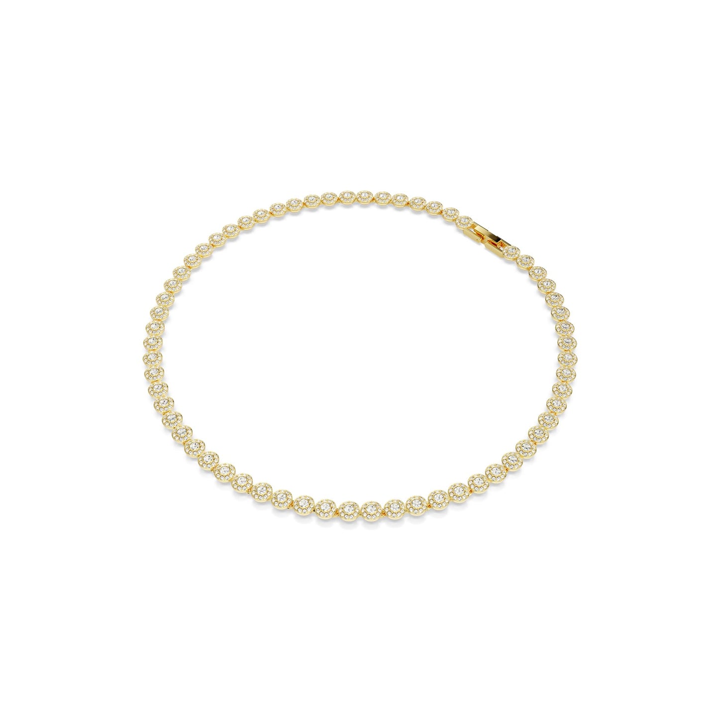 Swarovski Una Angelic set, Round cut, clear, Gold-tone finish