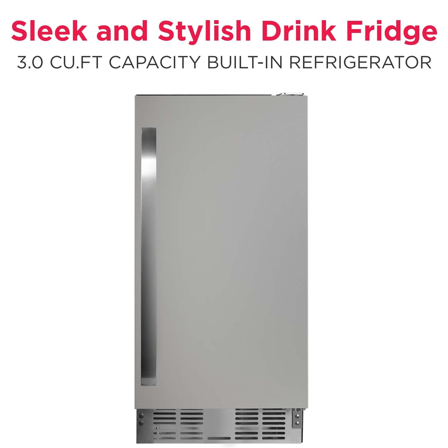 Frigidaire 3 Cu Ft Capacity built in fridge, under counter, frost free, Stainless Steel