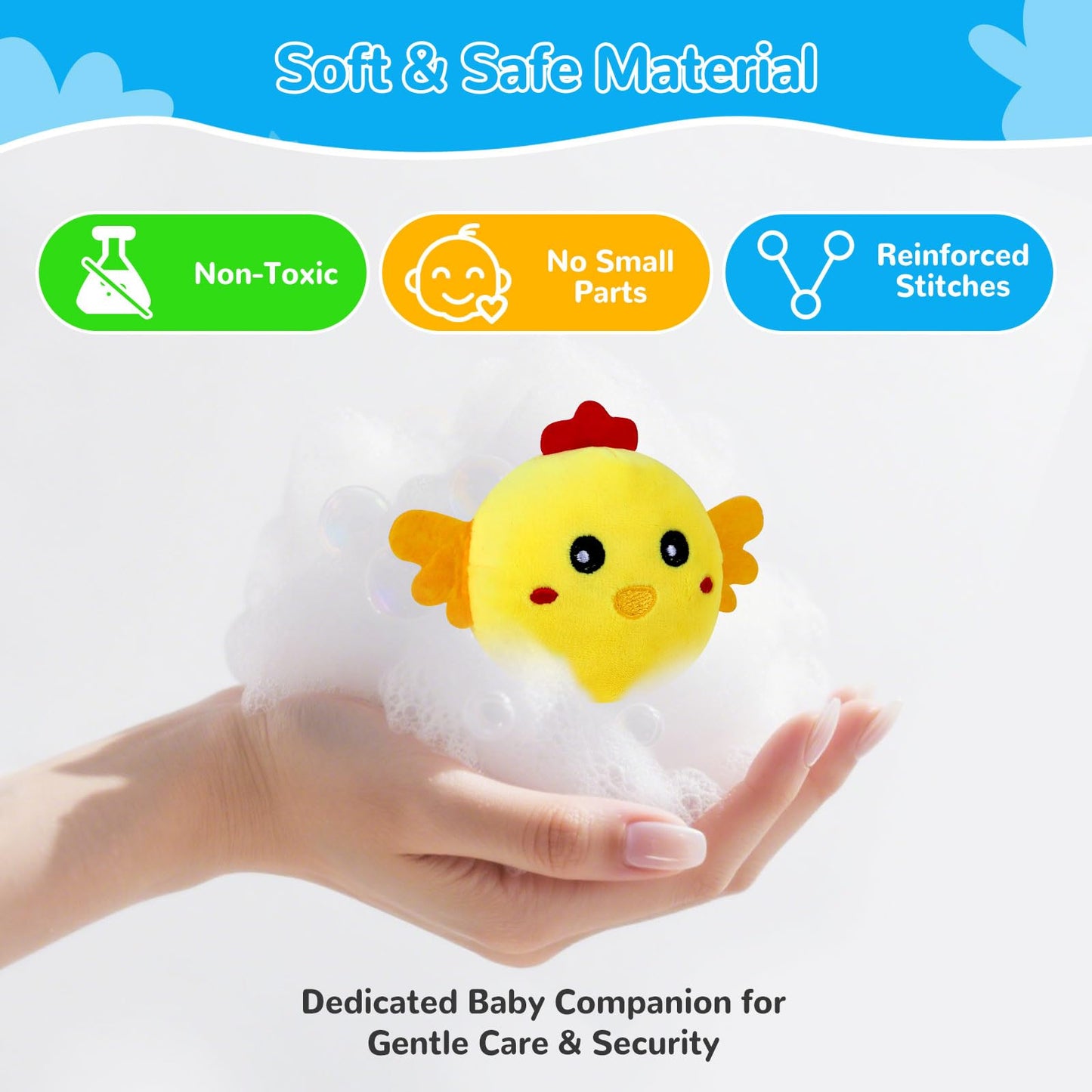Baby Toys 6-12 Months, Little People Farm with Crinkle, Rattle & Squeaker – Little People Barn with Stuffed Farm Animals for Newborn Infants, Montessori Learning Toys for Baby Christmas Gift