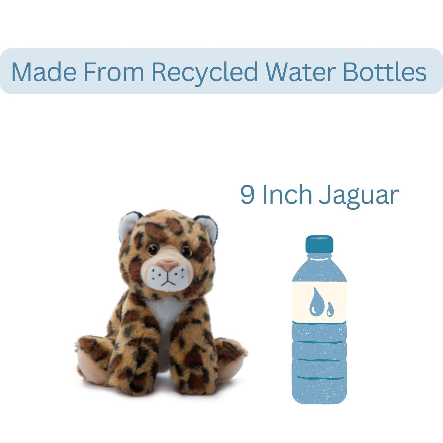 The Petting Zoo Jaguar Stuffed Animal, Gifts for Kids, Wild Onez Zoo Animals, Jaguar Plush Toy 9 inches