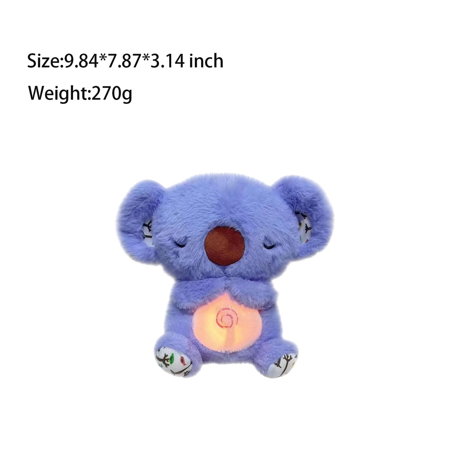 Anxiety Stuffed Animal - Relief Koala Bear for Adults & Kids, Soothing Plush with Breathing Motion, Calming Sleep Buddy, Music & Lights(Battery-Free)