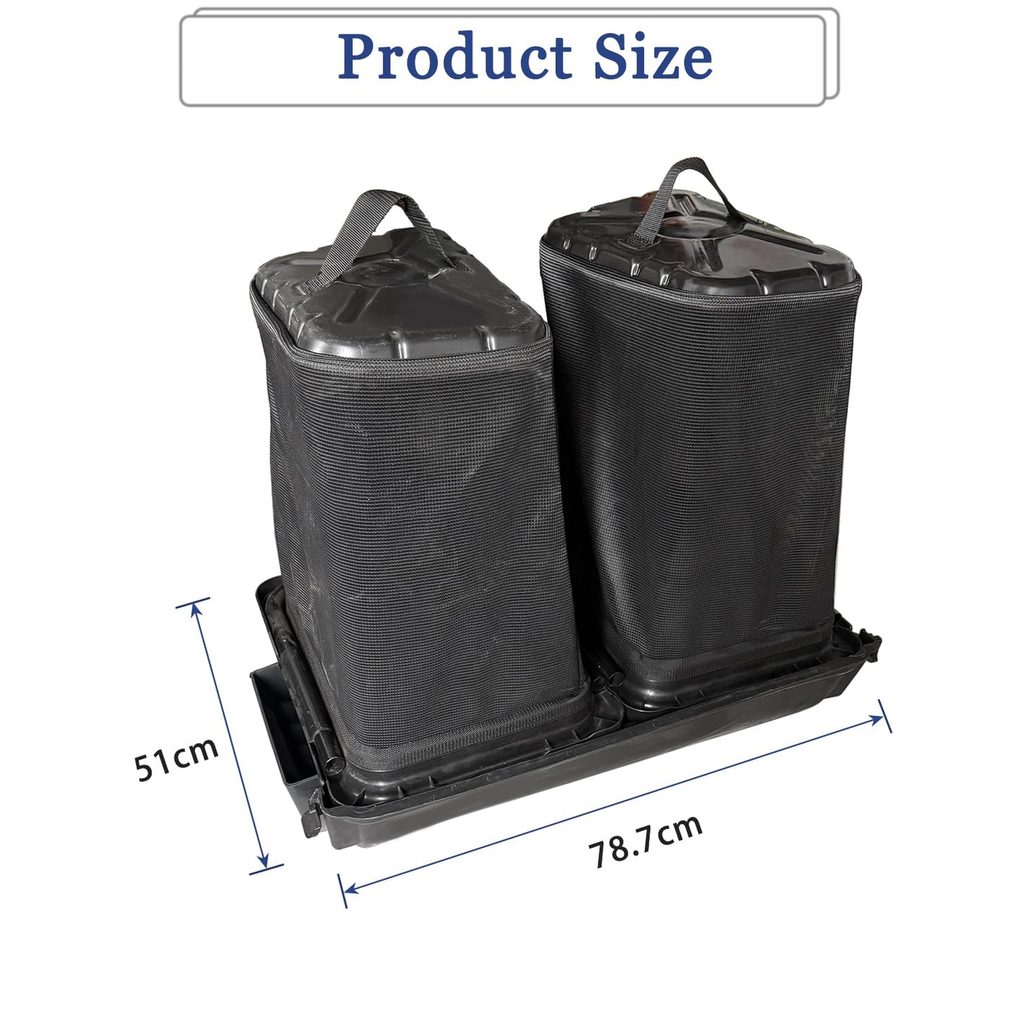 (Note:No Iron stents) Twin Bagger/Double Bagger kit Compatible with 42-46inch Side Discharge Decks 、 Zero-Turn Lawn Mowers 36 Inch Lawn Tractors 2020 and After 36 Inch Double Bagger Riding Mowers