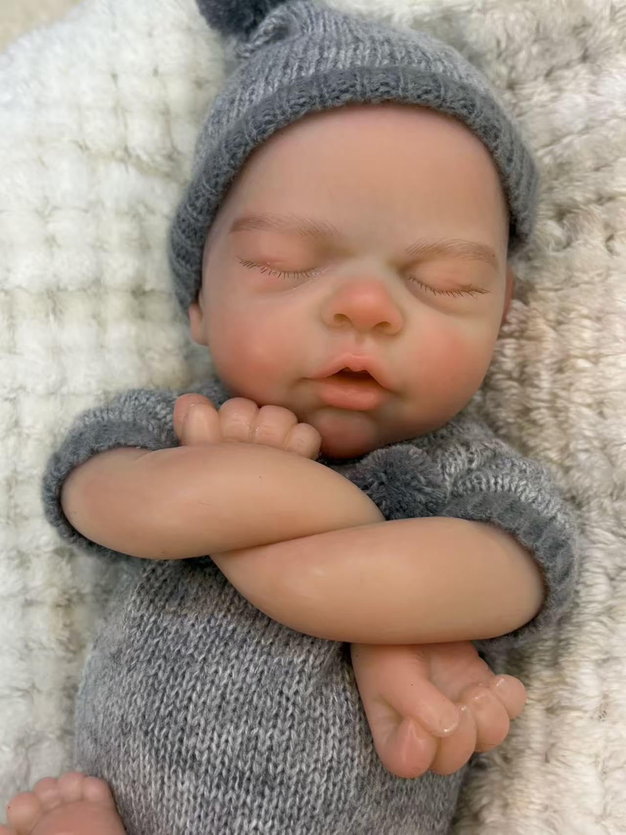 Aniiyy 13 Inch Full Silicone Reborn Baby Dolls-13 Inch Realistic Newborn Anatomically Correct Girl,Silicone Full Body Lifelike Baby