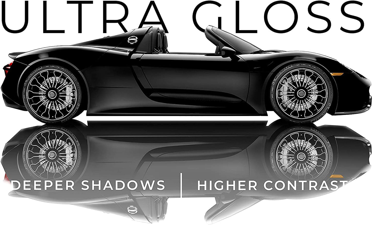 VViViD+ Ultra Gloss Premium Vinyl Car Wrap Film (14ft x 5ft, Gloss Piano Black)