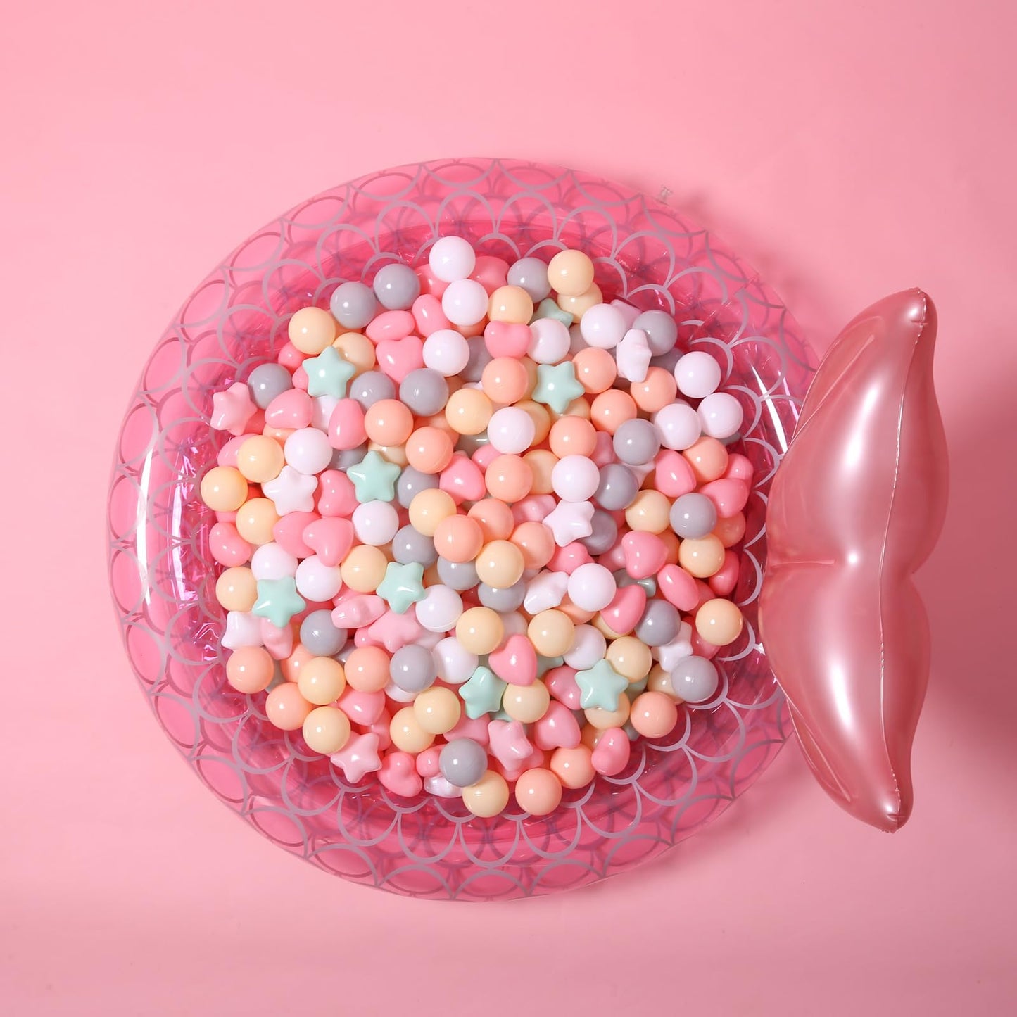 GOGOSO Ball Pit Balls,Plastics Balls for Ball Pit, Stars Hearts Shape for PastelBall for Toddlers Kids,6 Mix Colors, 1000pcs