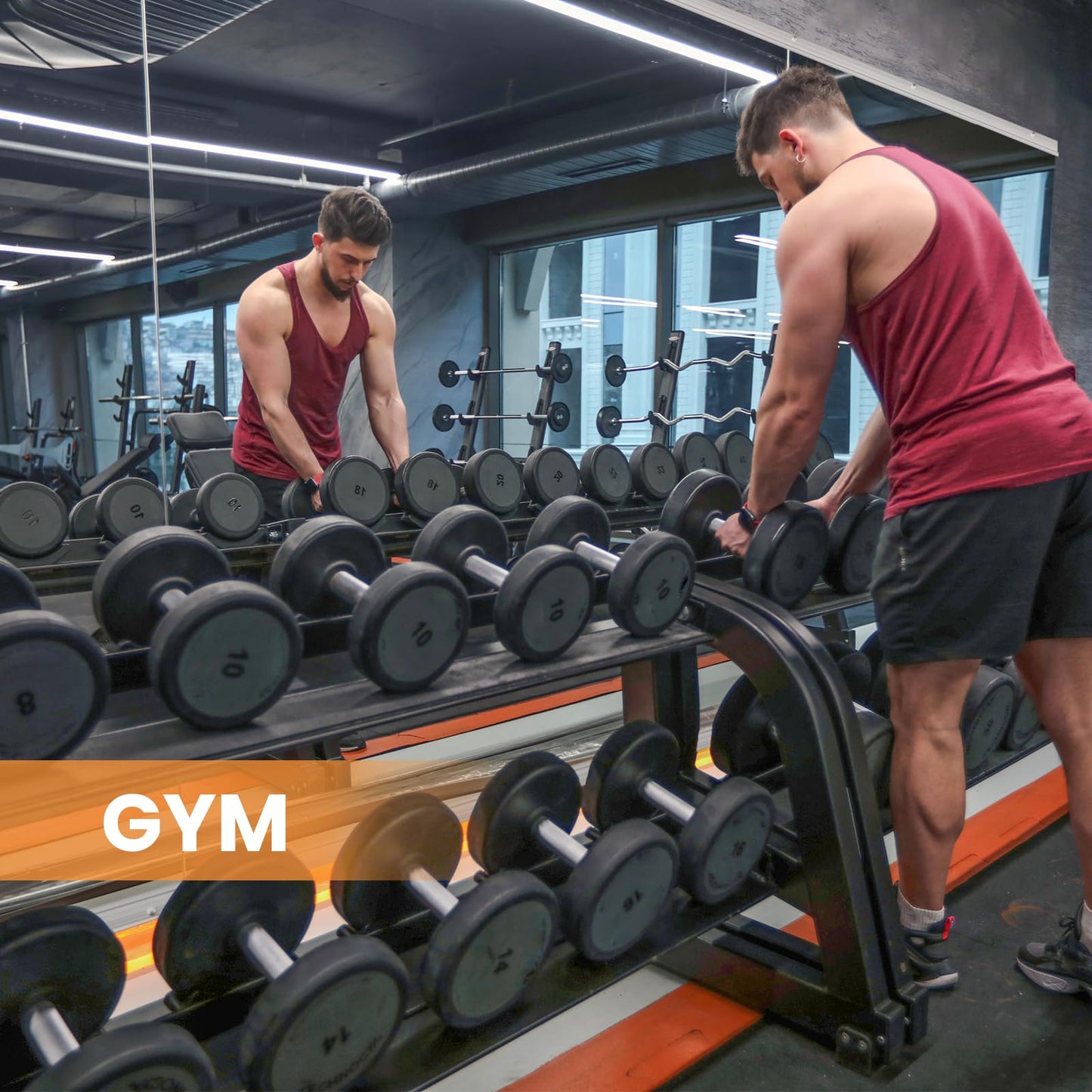 Peegel Home Gym Mirror - 48''x30''(3PCS) Large Frameless Tempered Glass Workout Mirrors for Home Gym Wall,Yoga,Garage,Dance