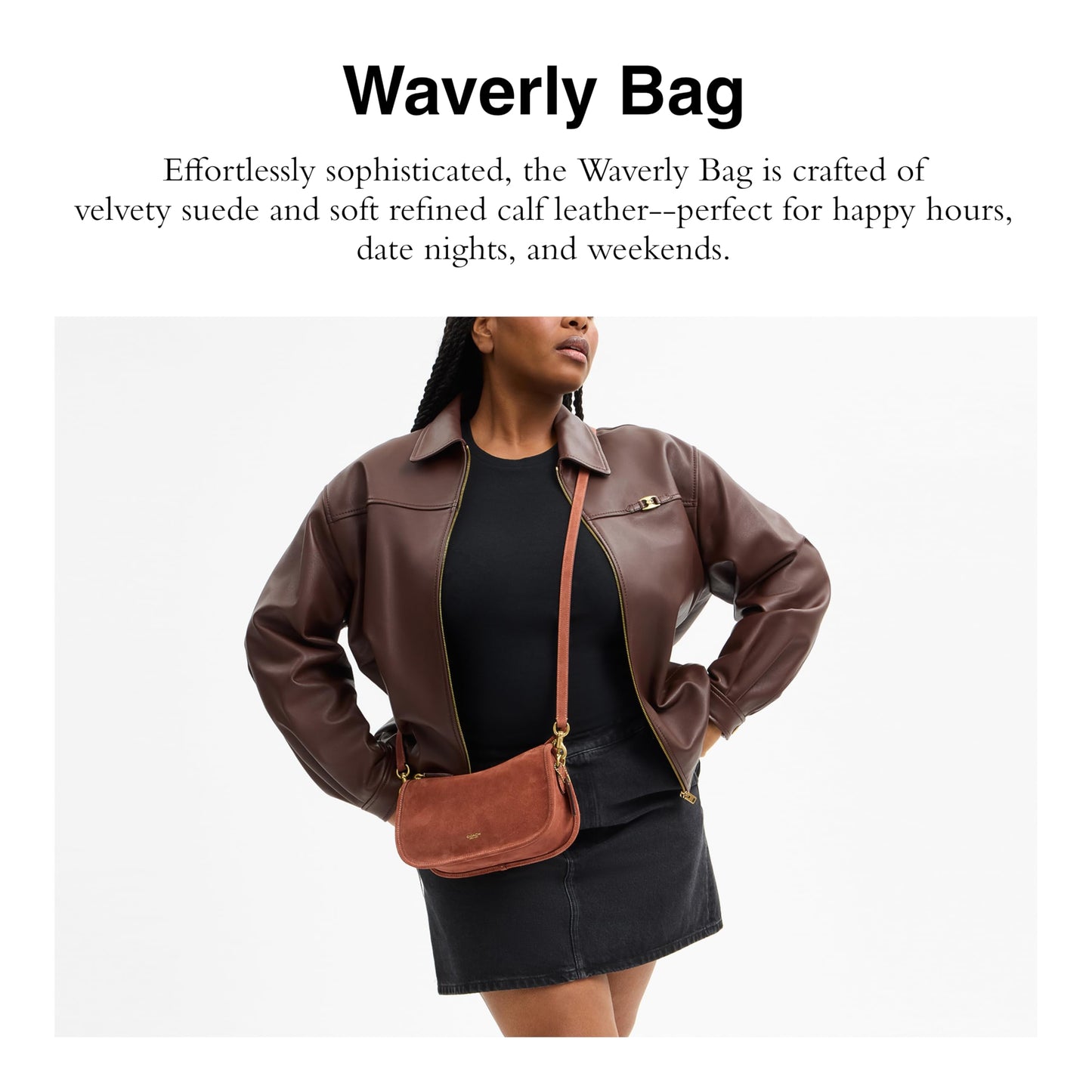 COACH Suede Waverly Bag