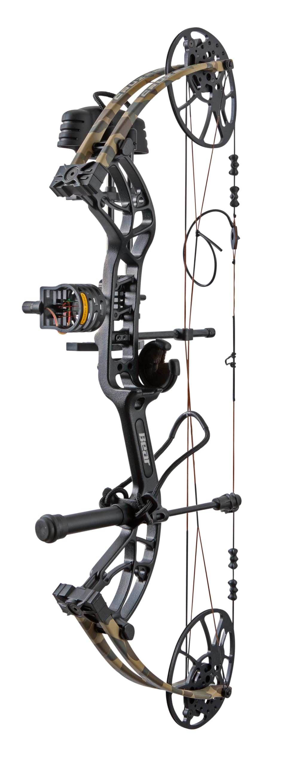Bear Cruzer G4 Ready to Hunt Compound Archery Bow, 70lb. Draw Weight, Right Hand, Black/Fred Bear