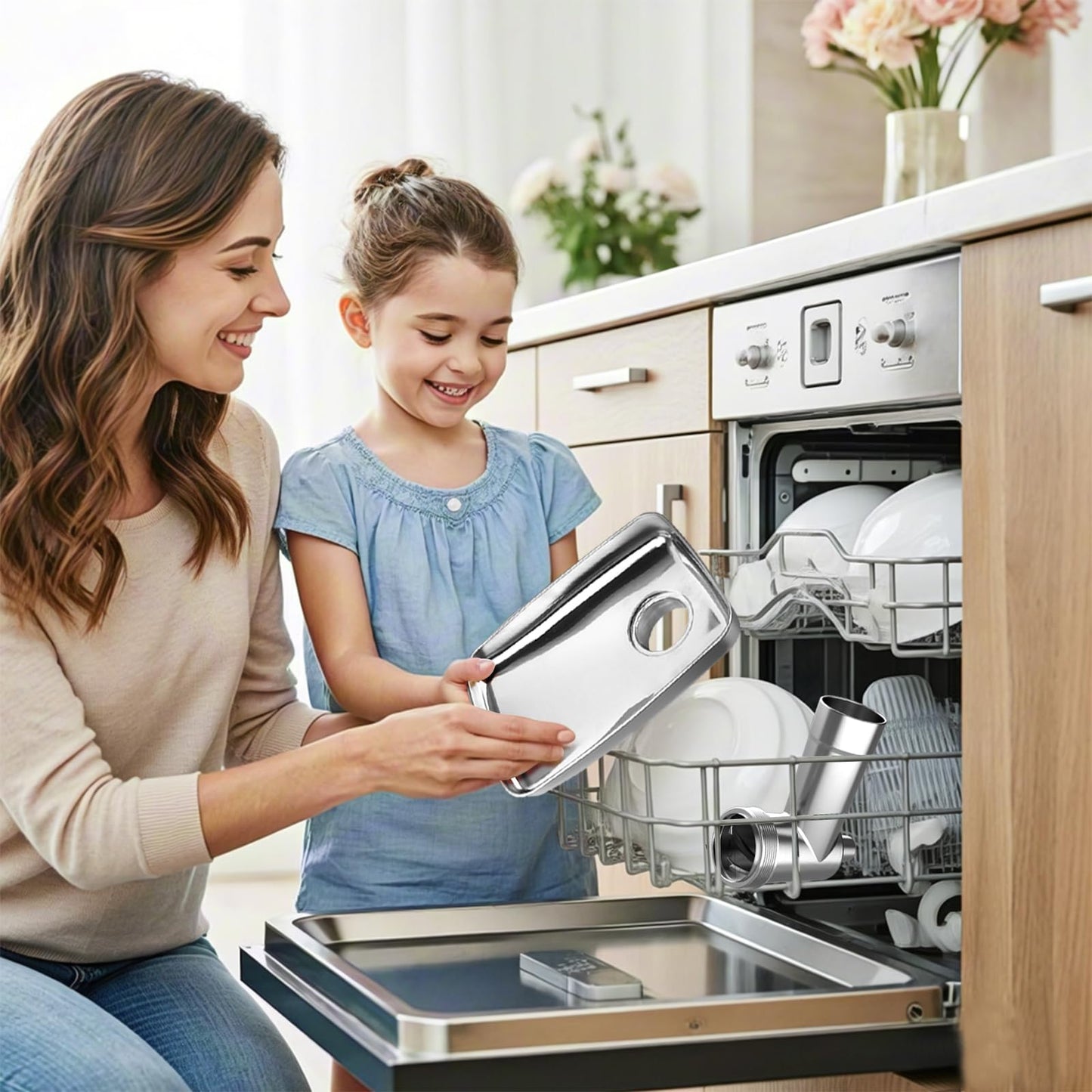 EZATO Stainless Steel Meat Grinder Attachments for KitchenAid, Sausage Stuffer, Compatible with KitchenAid Stand Mixer of All Models, Dishwasher Safe