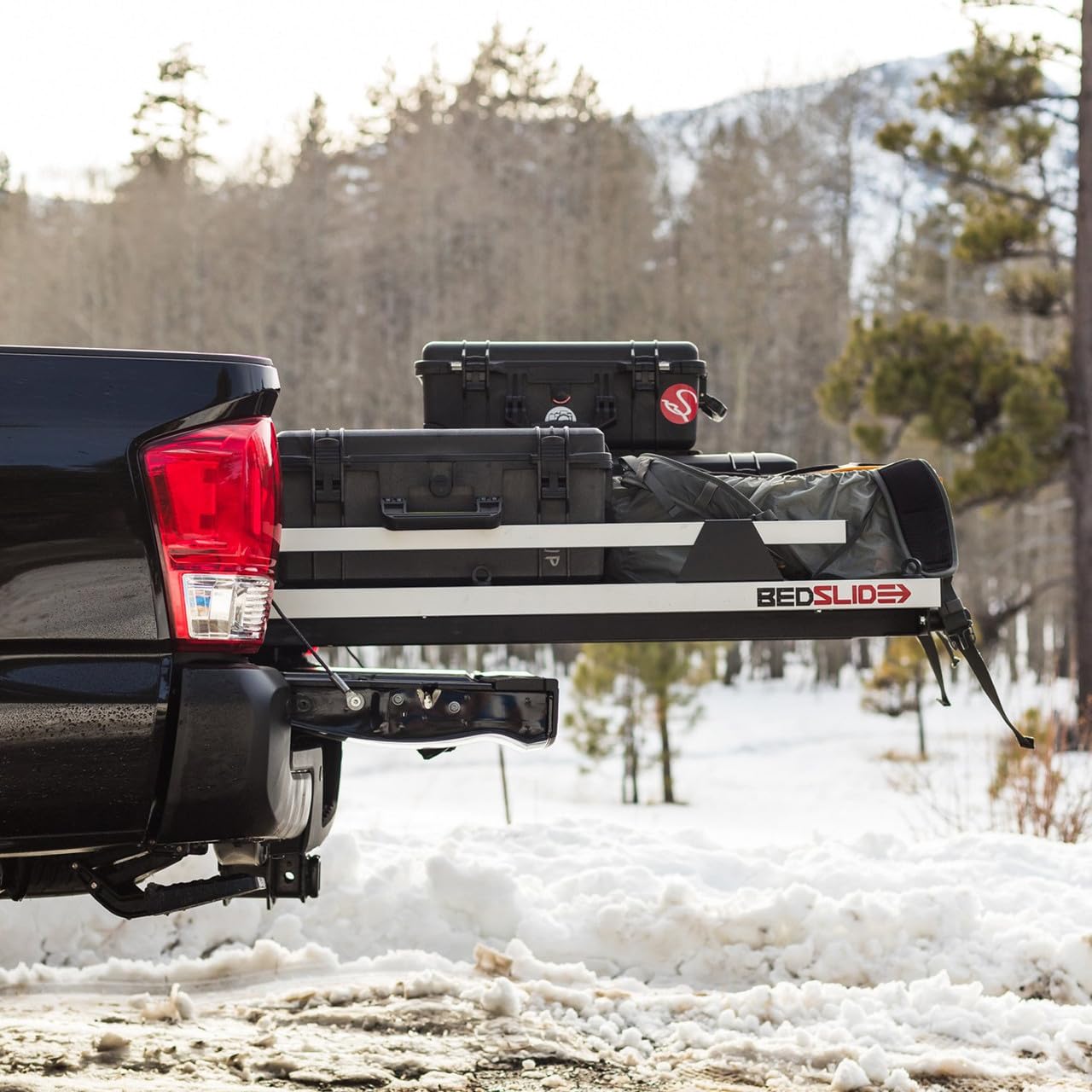 BEDSLIDE Classic (58" X 41") | 10-5841-CLB | Durable Sliding Truck Bed Cargo Organizer | Made in The USA, 1,000 lb Capacity (Black)