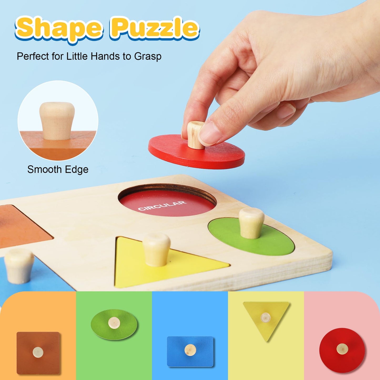 Dulsaera Montessori Toys for 1 Year Old, 6-in-1 Baby Toys 6-12 Months Educational Toys for 1 Year Old Developmental Learning Toy Infant Birthday Gifts for Boys Girls Babies