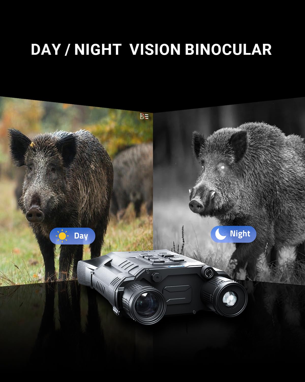 Merlin Night Vision Binoculars,9.2X Zoom Digital Night Vision Goggles for Adults with 1150FT IR Range,Photo & Video Recording,5000mAh Battery, App Control,IP67 Monocular for Hunting Camping & Security