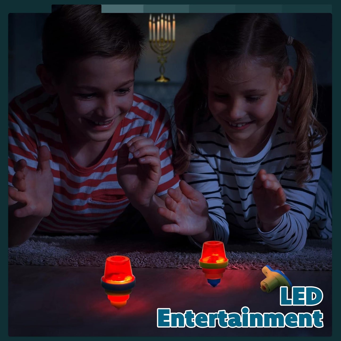 IPIDIPI TOYS Spineez Light Up Spinning Tops – 12-Pack LED Spinner Toys - Spinning Tops for Kids - Birthday Party Favors, Goodie Bag Stuffers for Kids, Classroom Prizes for Boys & Girls – Red