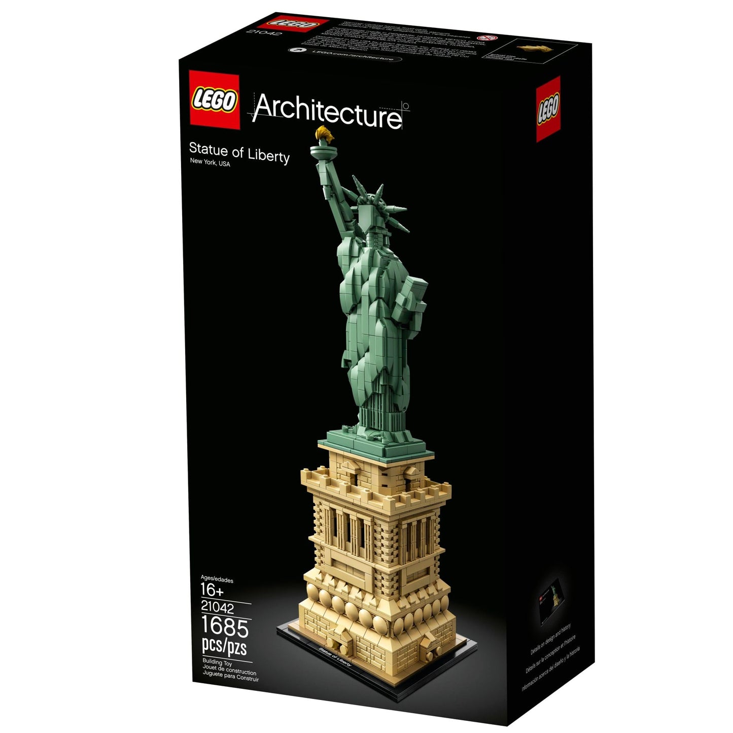 LEGO Architecture Statue of Liberty Model Building Set - Collectible New York City Souvenir, Creative Home Décor or Office Centerpiece, Great Gift Idea for Adults and Teens, 21042