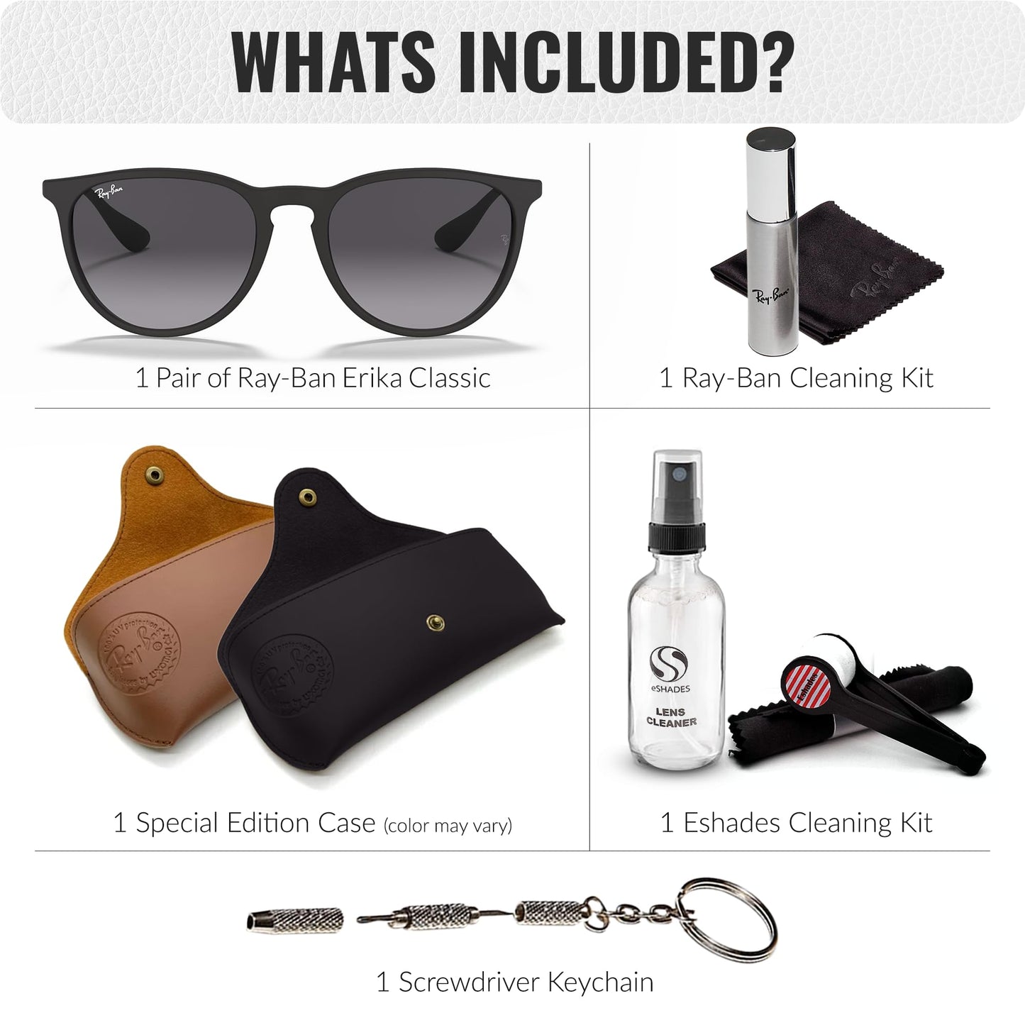 Ray-Ban RB4171F ERIKA CLASSIC Phantos Shape Sunglasses with Official Eyewear Kit